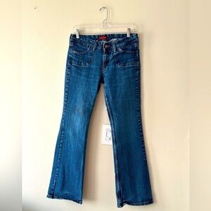 Levis 545 Low Boot Cut Jeans Womens Size 8 Stretch Y2K Casual Dark Wash Vintage